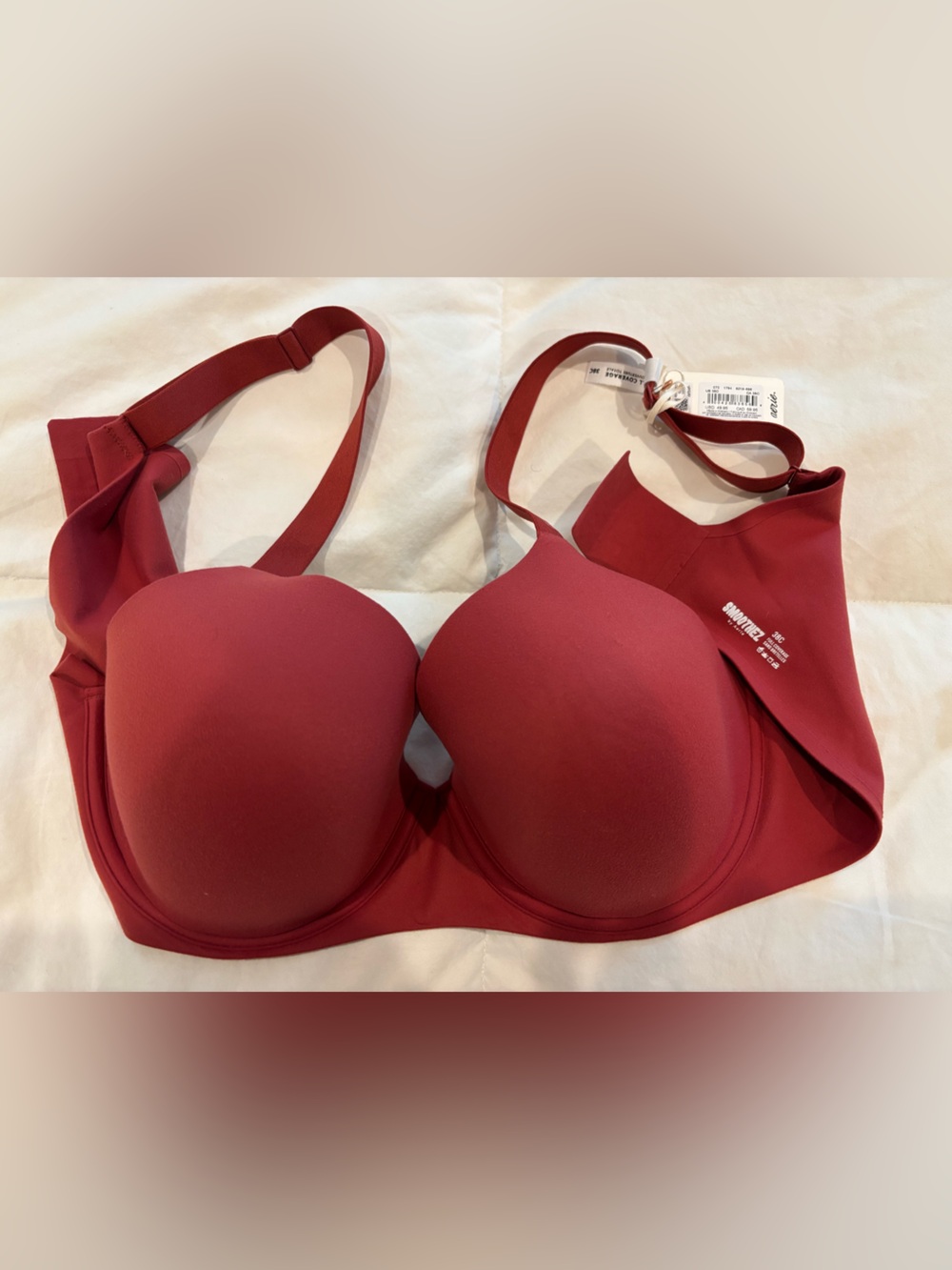 Aerie Smoothez lightly lined full coverage bra - Deep Red